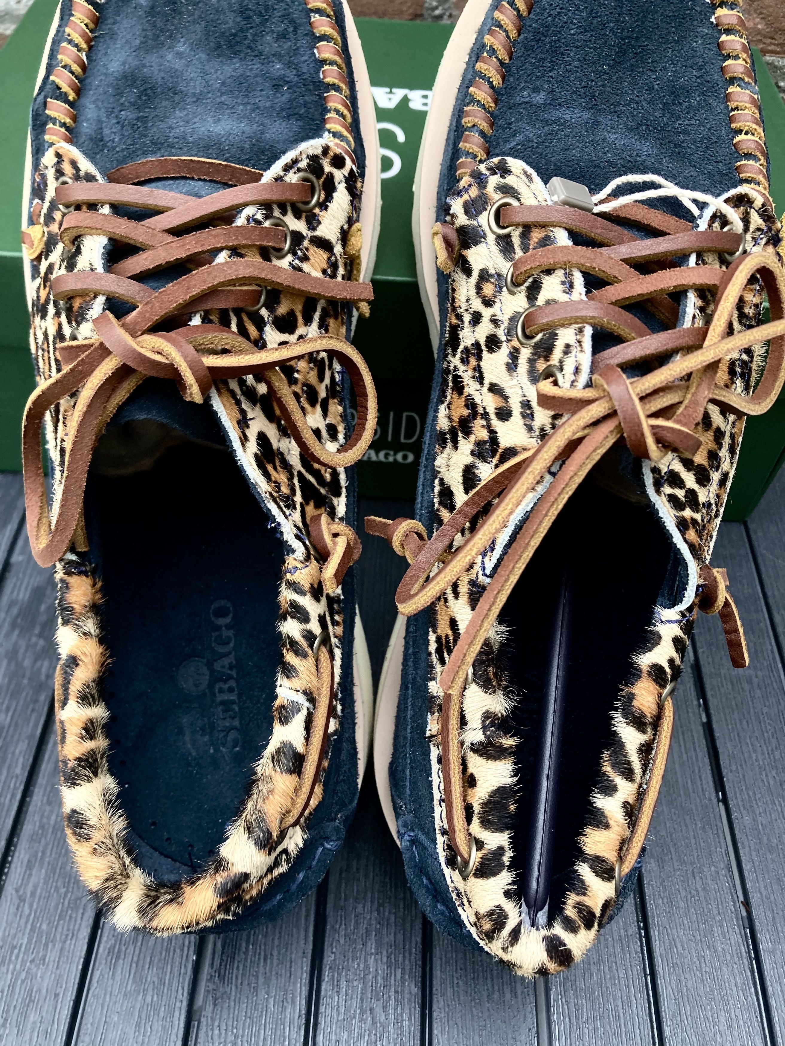 Sebago campsides keuka leopard mocassins 43 suede vibram Size US 9 / EU 42 - 9 Thumbnail