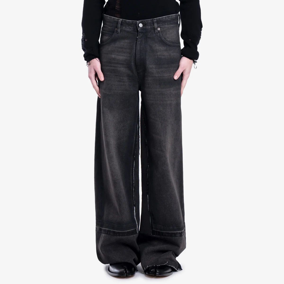 Maison Margiela Maison Margiela Black Raw Edge Denim Size US 32 / EU 48 - 10 Thumbnail