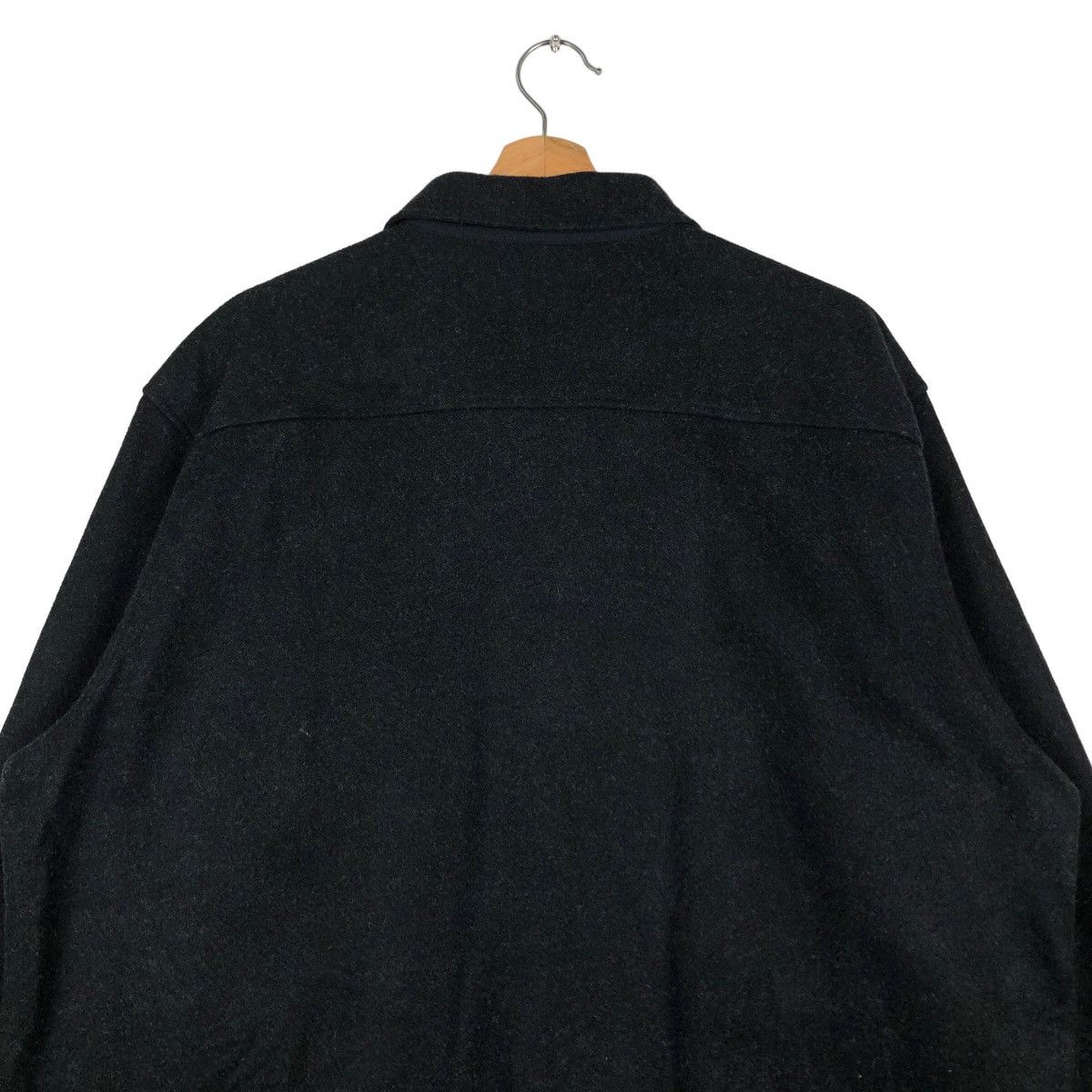 Japanese Brand 🔥Vintage Rich Black Wool Jacket Uniqlo Japan Issey Miyake Size US XL / EU 56 / 4 - 9 Thumbnail