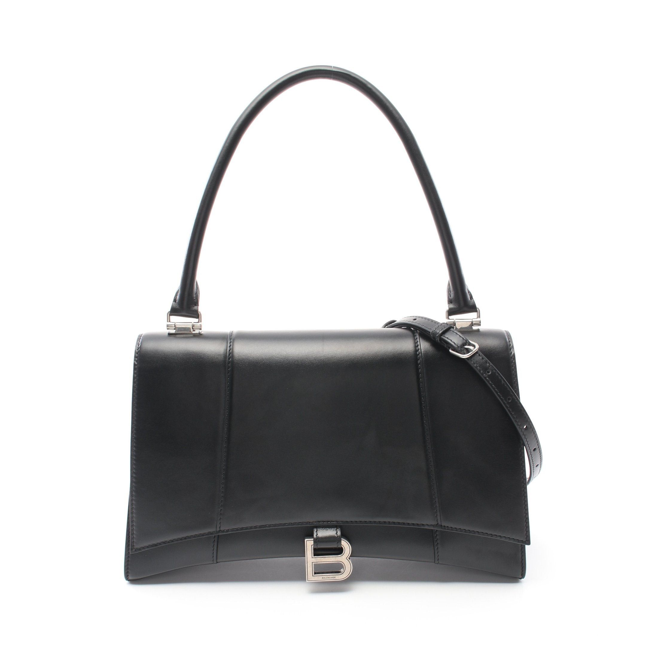 Balenciaga Balenciaga Hourglass Hour Glass Handbag Leather Black Size ONE SIZE - 1 Thumbnail