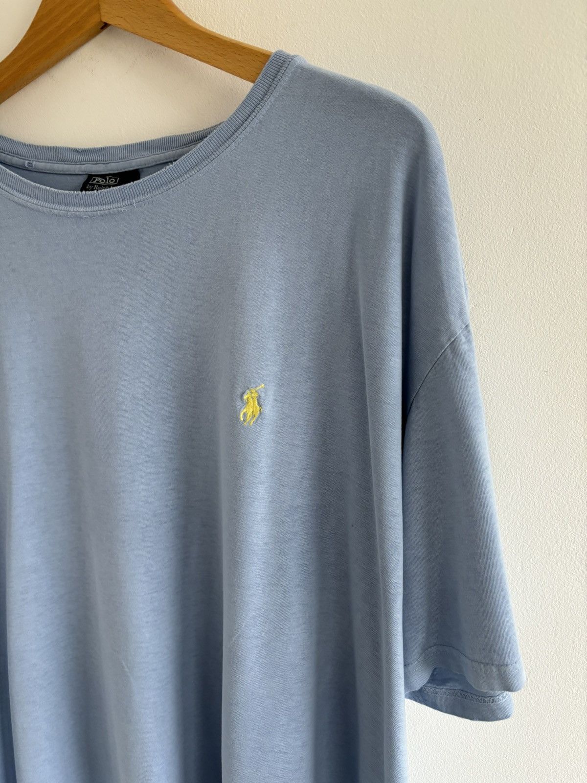Polo Ralph Lauren × Ralph Lauren Vintage Polo Ralph Lauren Blue Distressed Tee Size US XXL / EU 58 / 5 - 2 Thumbnail