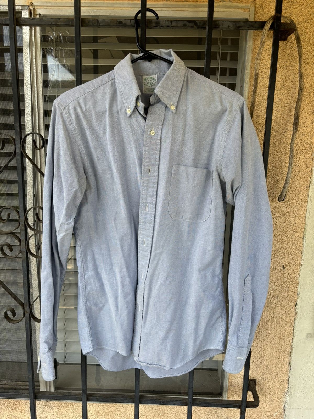 Brooks Brothers Brooks Brothers Blue Shirt OCBD Early Rare Milano fit Size  15-34 Made In USA | Grailed