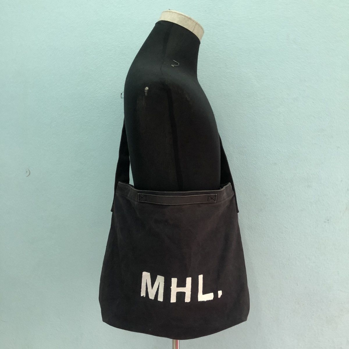 Margaret Howell MHL. MARGARET HOWELL CANVAS BLACK TOTE BAG Size ONE SIZE - 9 Thumbnail