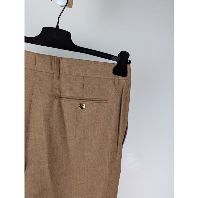 Gucci o1rshd1 Tailored Crepe Trousers Pant in Brown / Camel Size US 32 / EU 48 - 14 Thumbnail