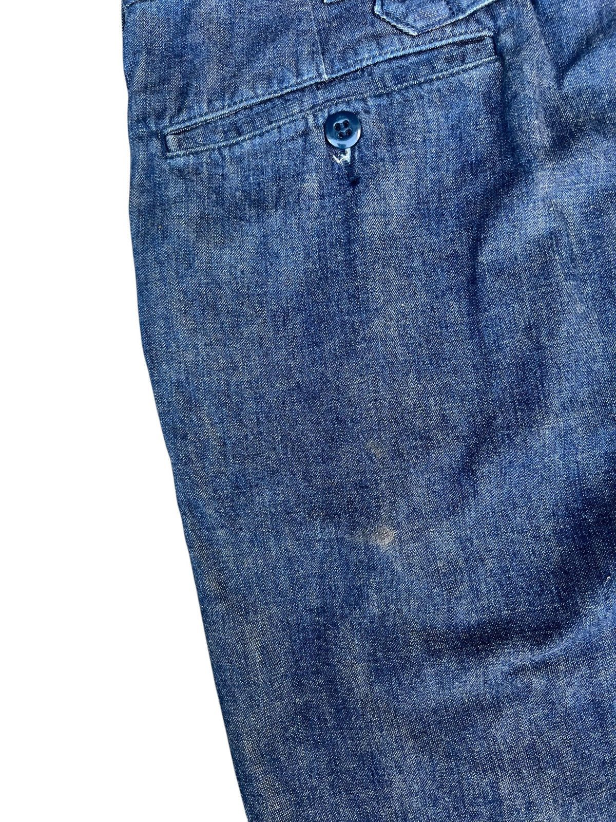 Fat Tokyo FAT FA Japan Buckle Back Baggy Denim Trouser Pant Size US 34 / EU 50 - 16 Thumbnail