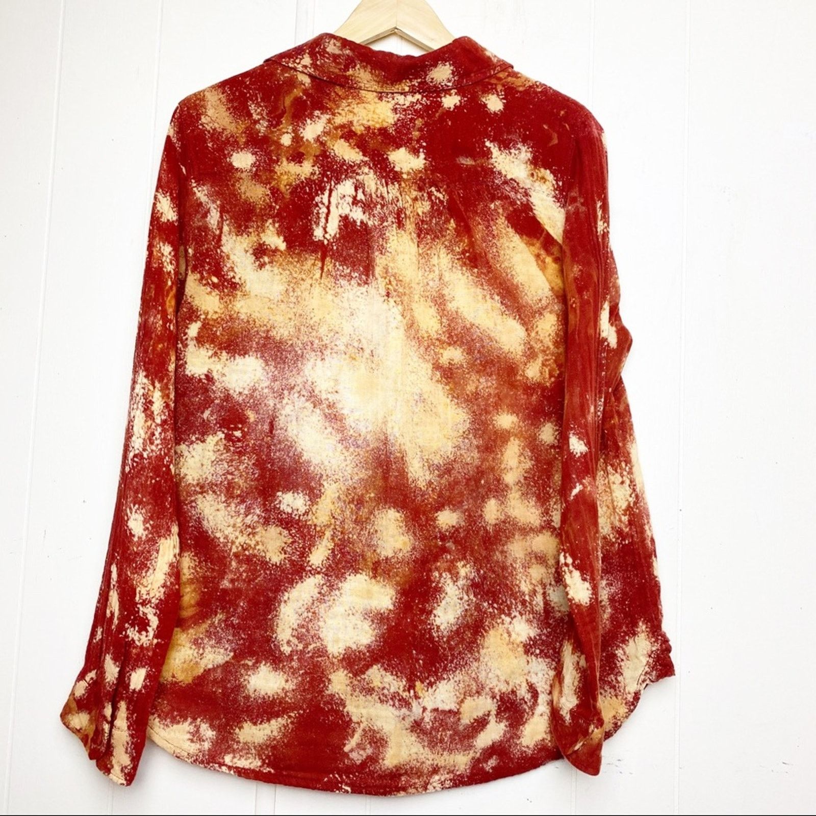 Other Hippie Laundry Bleach Tie Dyed Popover Tunic Size L / US 10 / IT 46 - 5 Thumbnail