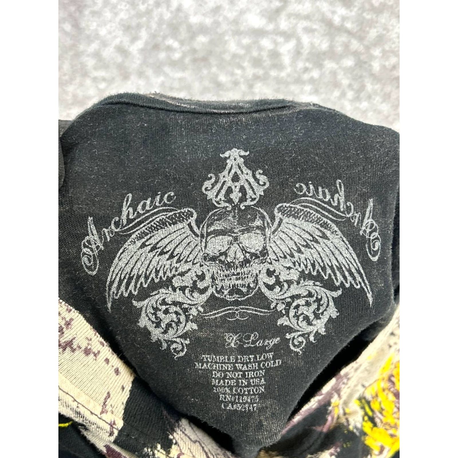 Vintage VINTAGE Archaic T-Shirt Men XL Black Cotton Graphic Print Short Sleeve Crew Neck 2010s 2010-2019 Summer Fall Spring Mens Size US XL / EU 56 / 4 - 3 Thumbnail