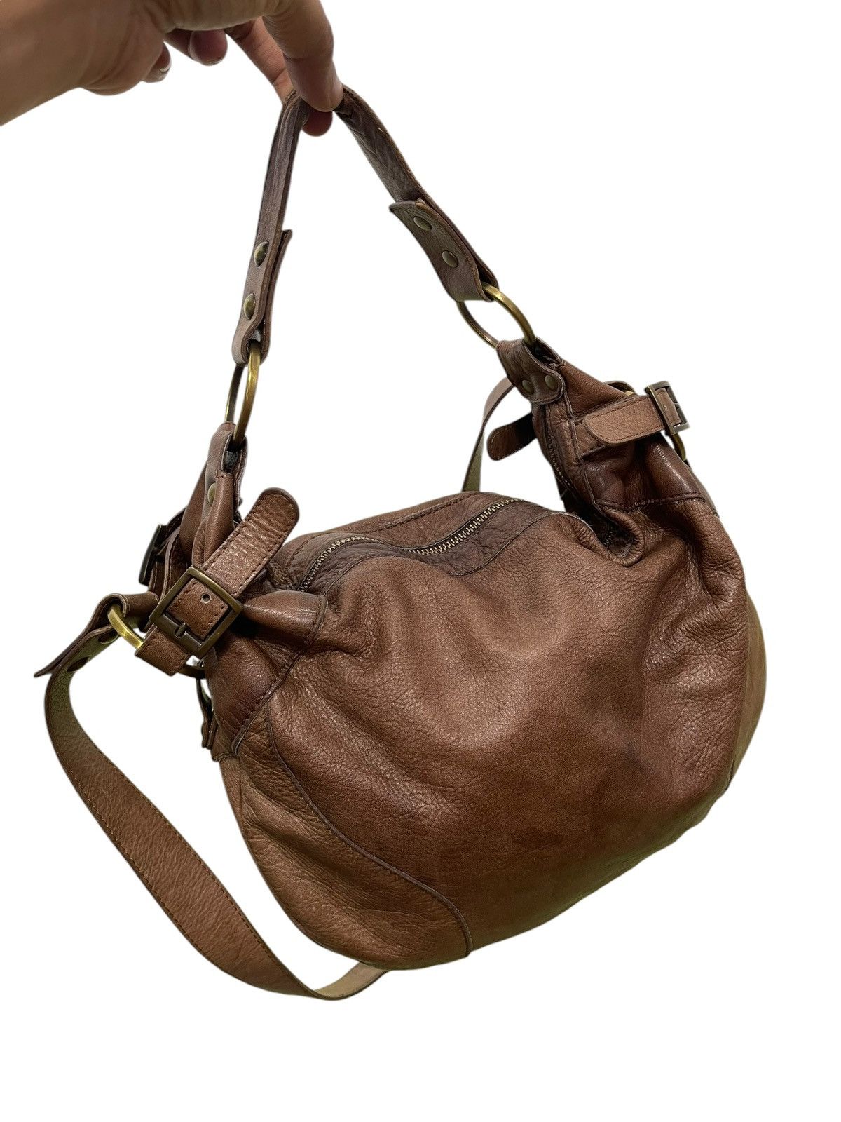 Leather Full Leather Limpronta Italy Tote Shoulder Bag 5🟩 Size ONE SIZE - 3 Thumbnail