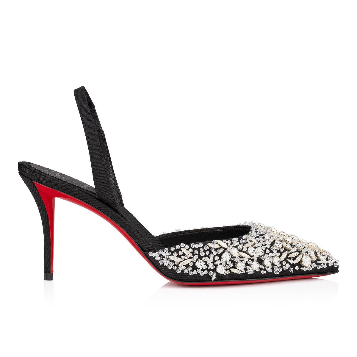 Christian Louboutin o1s1wg110225 Queenissima Sling 80MM in Black Size US 9 / IT 39 - 2 Thumbnail