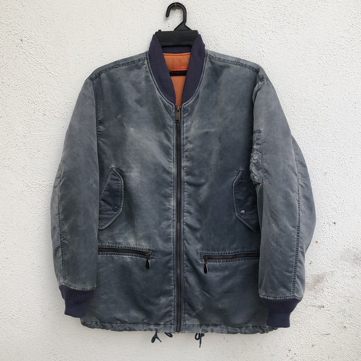 Vintage Vintage Air Force Sun Faded Intermedjate Ma-1 Parka Jacket Size US L / EU 52-54 / 3 - 3 Thumbnail