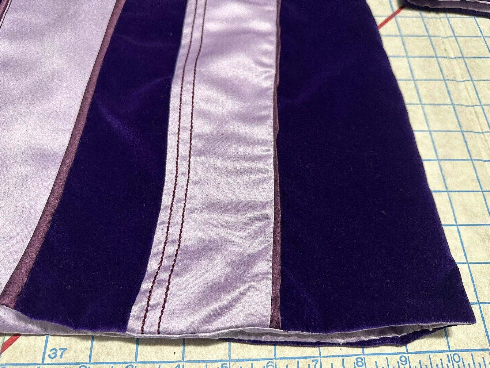 Other Open Boho Jacket Opus 1 100% Cotton OS Purple Satin Floral Size ONE SIZE - 3 Thumbnail