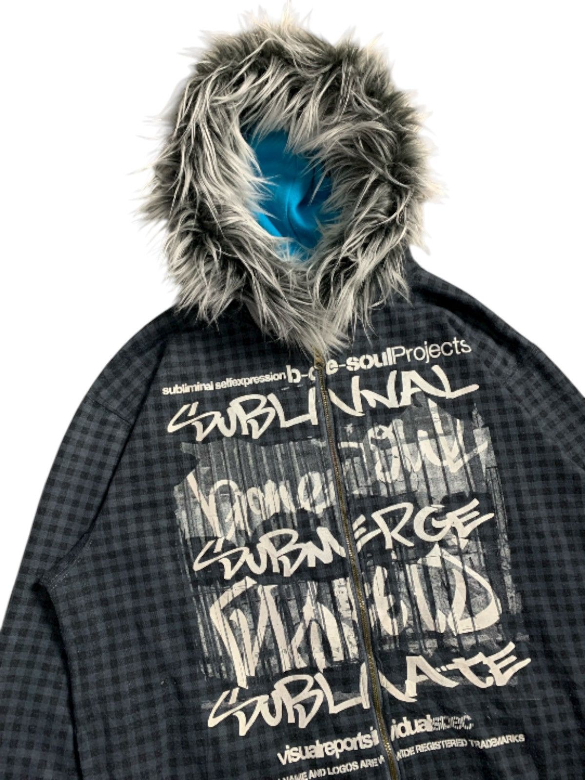 Beauty Beast B ONE SOUL FUR ZIP HOODIE POEM TARTAN IFSIX LGB JUNYA STYLE Size US L / EU 52-54 / 3 - 2 Thumbnail