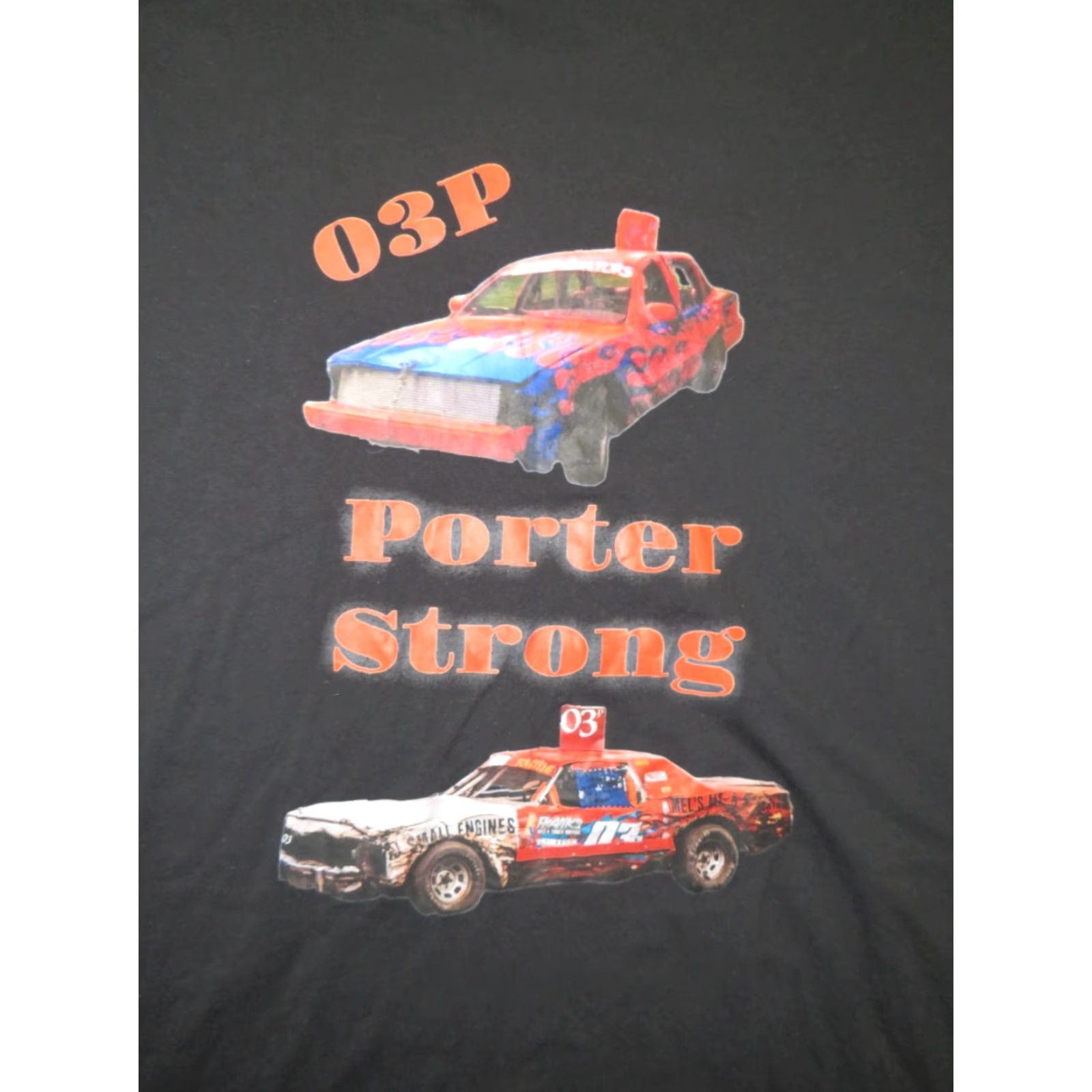 Gildan Gildan T-Shirt Adult 2XL VTG Black Multicolor Car Graphic Print Crew Neck Short Sleeve USA Cars 03p Porter Strong Race Size US XXL / EU 58 / 5 - 5 Thumbnail