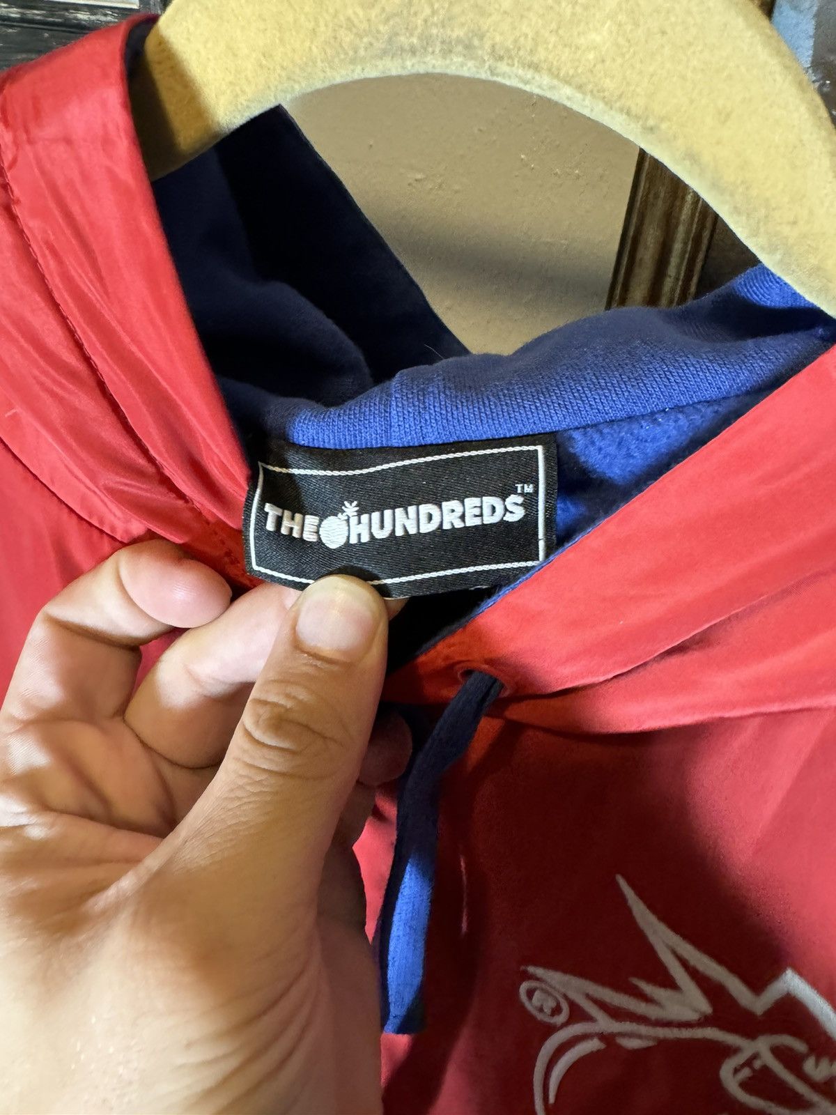 The Hundreds The Hundreds X Drawing Lines Red And Blue Hooded Jacket Size US L / EU 52-54 / 3 - 4 Thumbnail