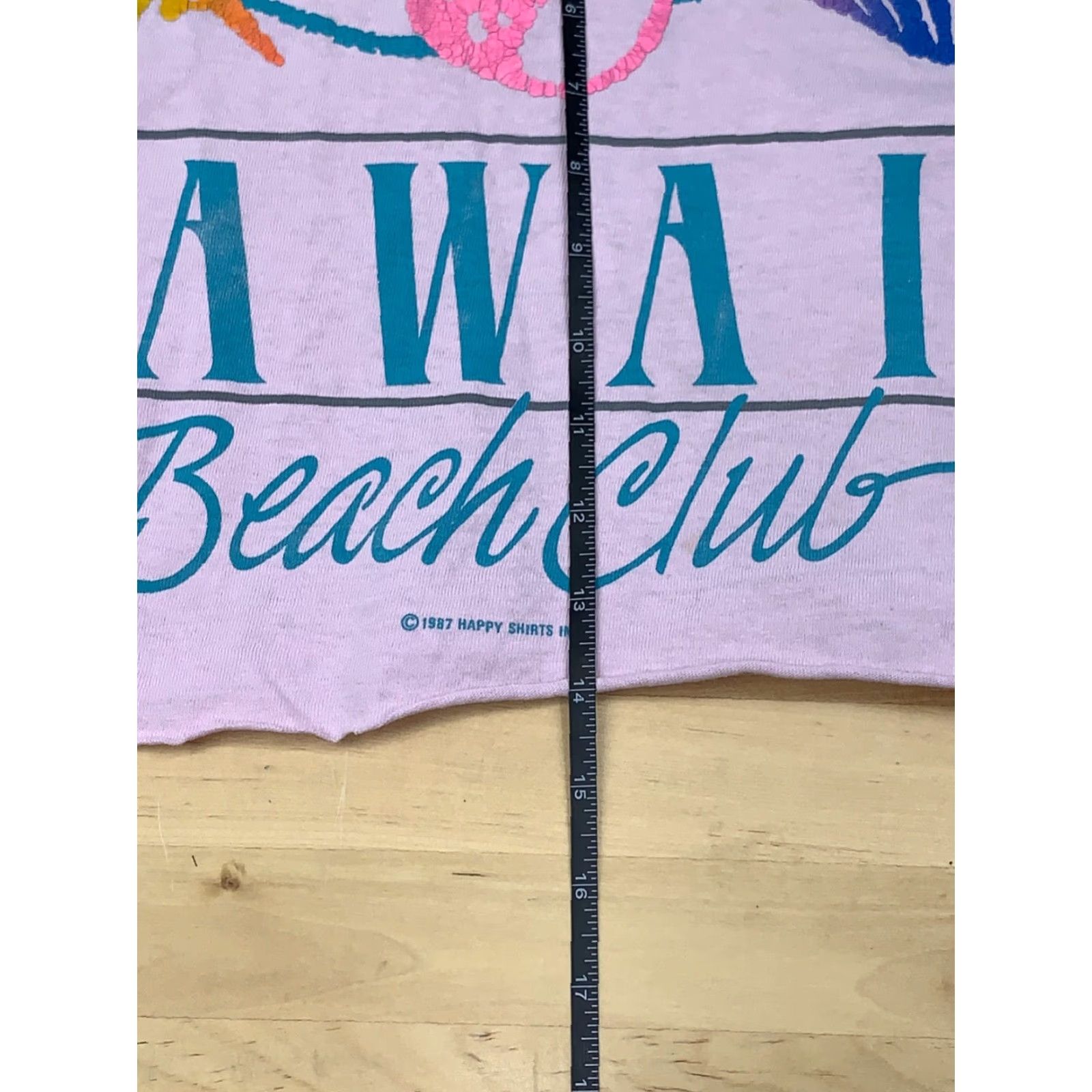 Anvil VINTAGE Hawaii Beach Club Pink Crop Top One Size Baggy Loose USA #6737 Nike Shirt Size ONE SIZE - 6 Thumbnail