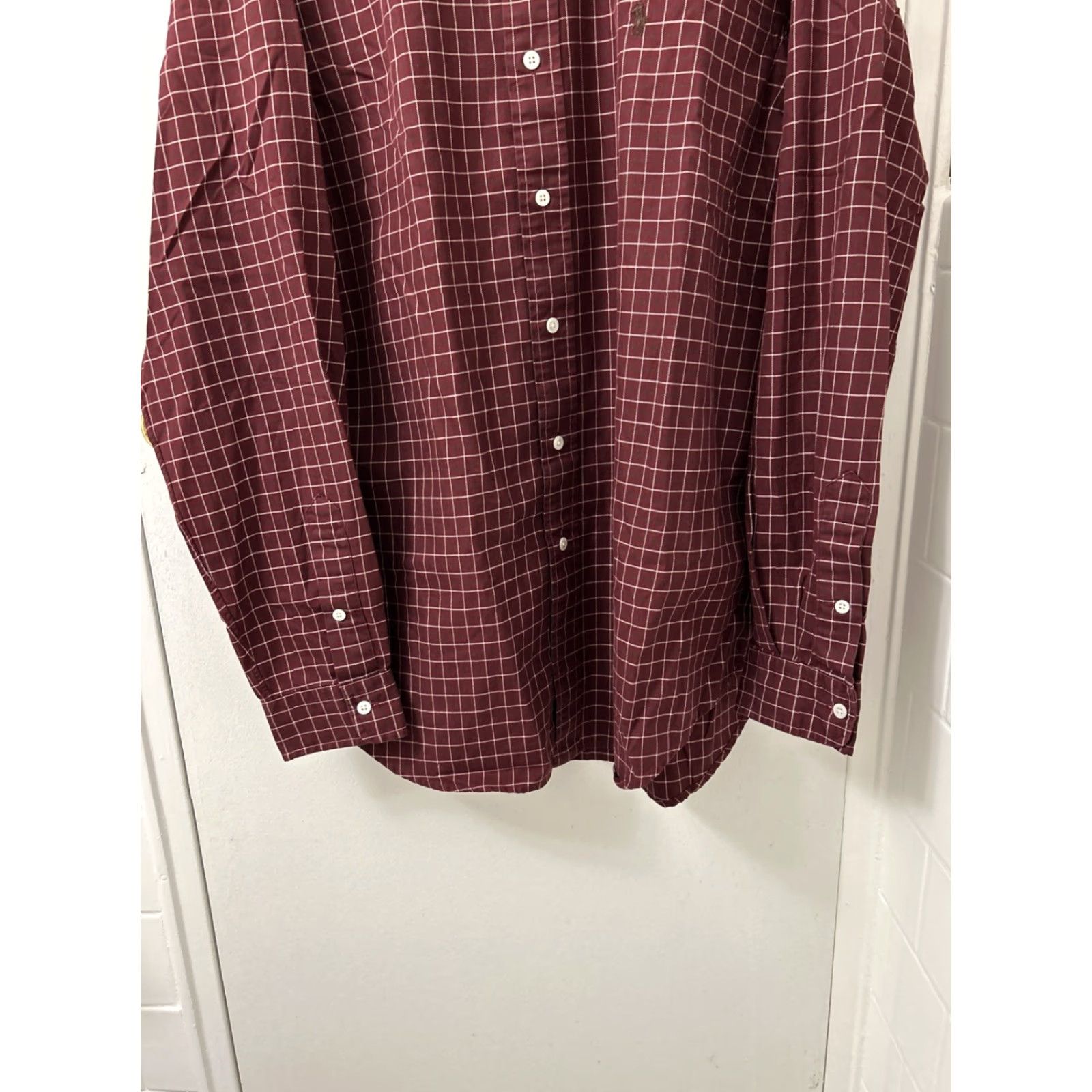 Ralph Lauren Ralph Lauren Shirt Mens Large Maroon Red Plaid Classic Fit Button-Down L/S Cotton Flannel Casual Modern Preppy Button-Up Size US L / EU 52-54 / 3 - 3 Thumbnail