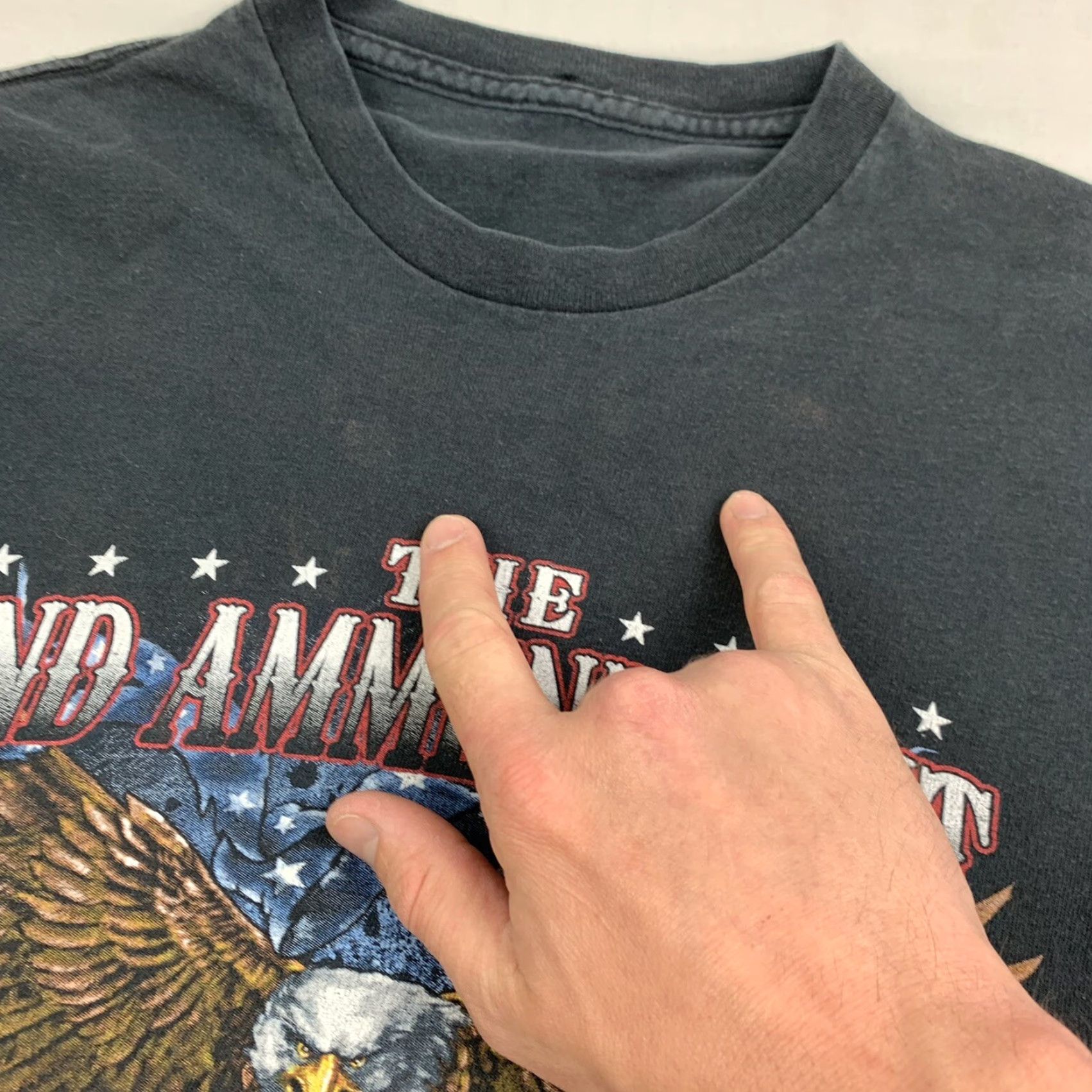 Vintage VINTAGE Second Amendment Security T Shirt Adult M Black USA 90s Mens Size US M / EU 48-50 / 2 - 4 Thumbnail
