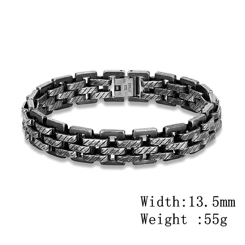 Other Punk Retro Link Chain Bracelet Wide Bangles Gift For Him Size ONE SIZE - 8 Thumbnail