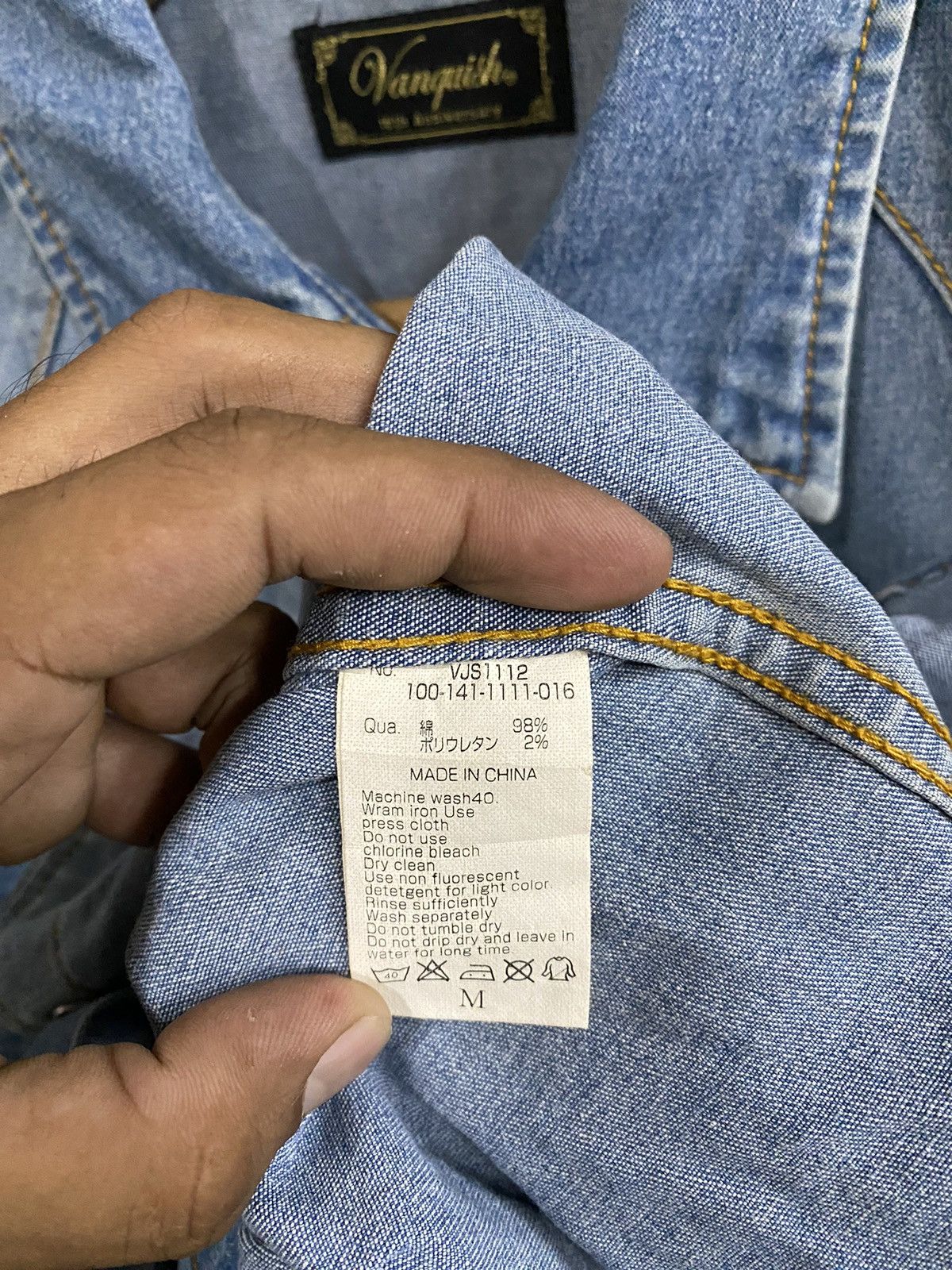 Japanese Brand × Vanquish Vanquish 10th Anniversary Western Denim 3 Quarter Shirt Size US M / EU 48-50 / 2 - 7 Thumbnail