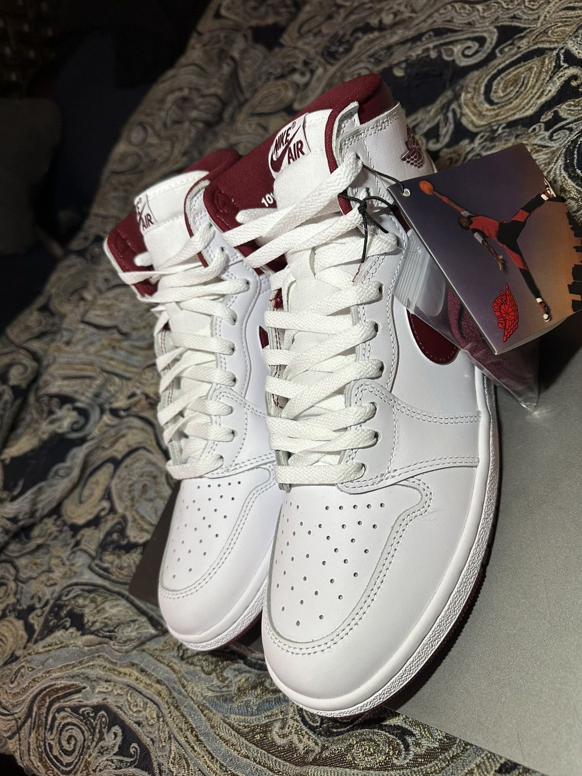 Air Jordan Metallic Burgundy Size