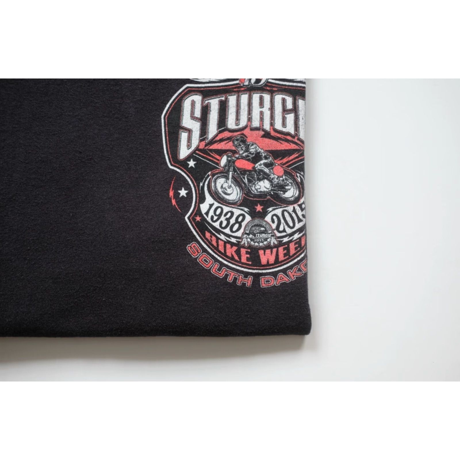Vintage VINTAGE Sturgis MOTORCYCLE RALLY 75th ANNIVERSARY BIKER T-Shirt XL Black Mens Size XL Size US XL / EU 56 / 4 - 5 Thumbnail