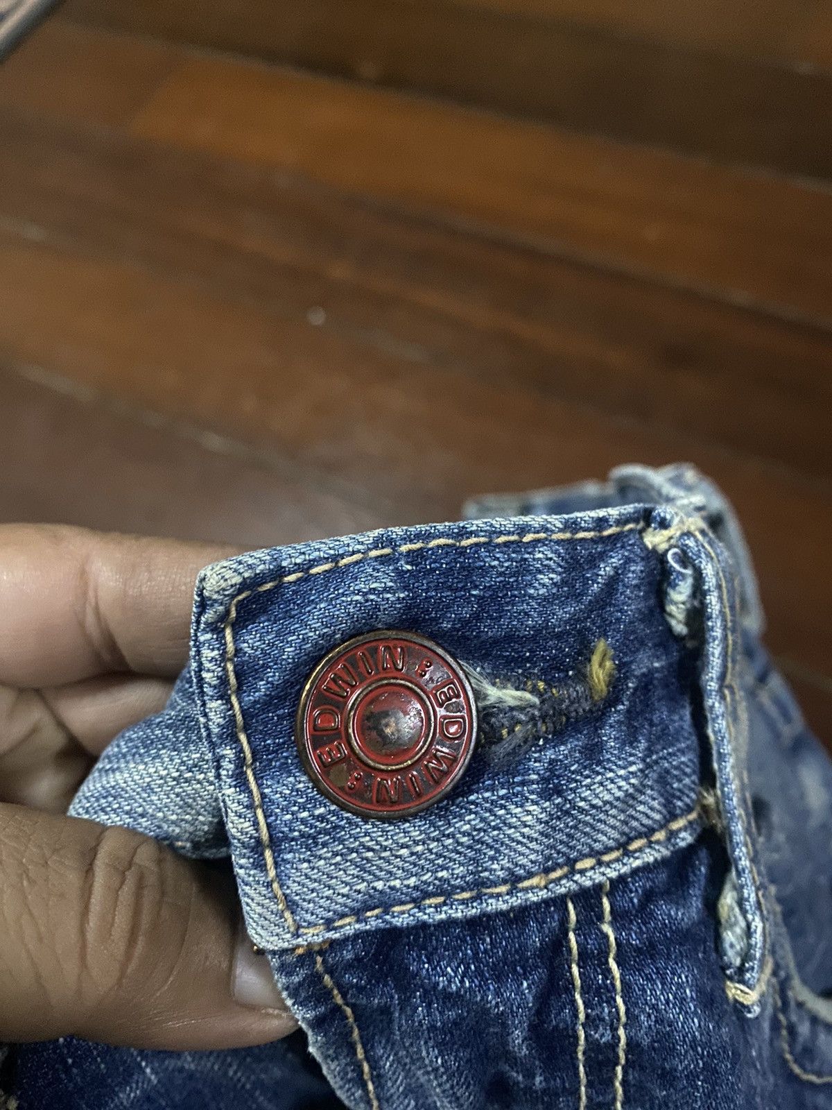 Edwin × If Six Was Nine × Japanese Brand FIRE 🔥 FLARE EDWIN 503 BLUE TRIP WIDE LEG BOOTCUT Size 32" / US 10 / IT 46 - 12 Thumbnail