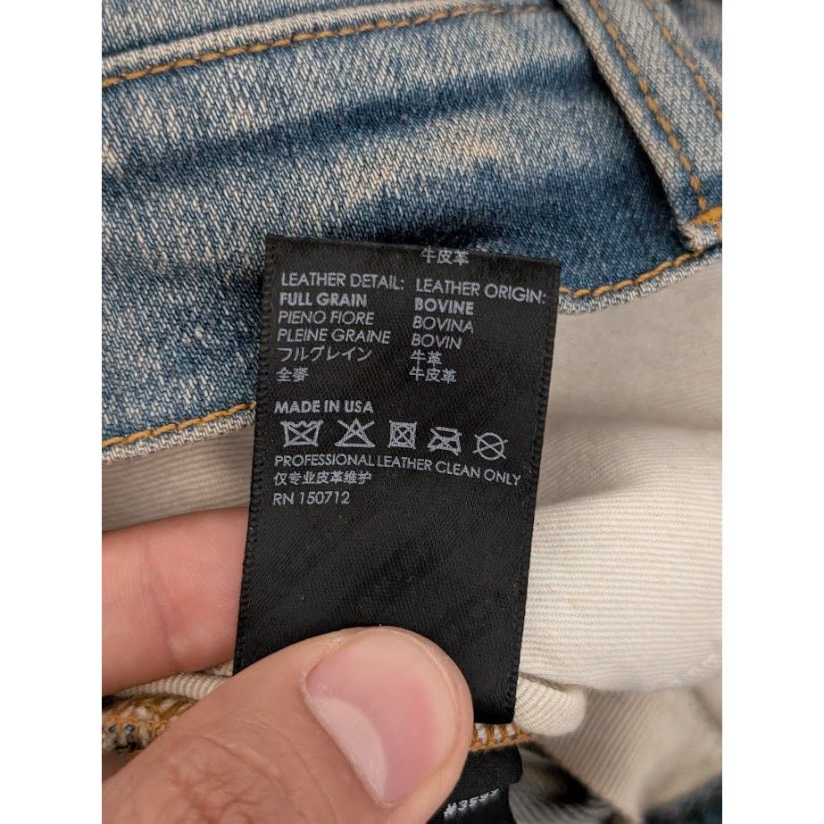 Amiri o1rshd1 Q:2 / Denim Repair Thrasher Jeans in Clay Indigo Size US 32 / EU 48 - 21 Thumbnail