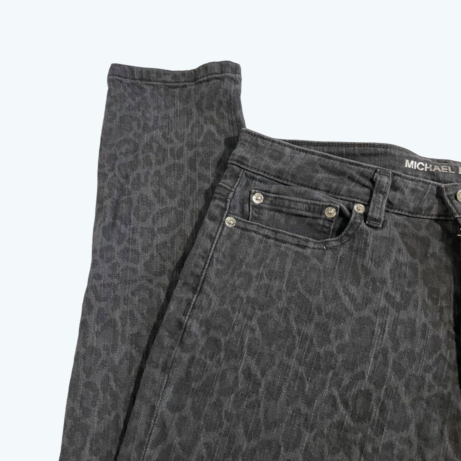 Michael Kors Michael Kors High-Rise Leopard Print Skinny Selma Jeans 6 Size 28" / US 6 / IT 42 - 4 Thumbnail