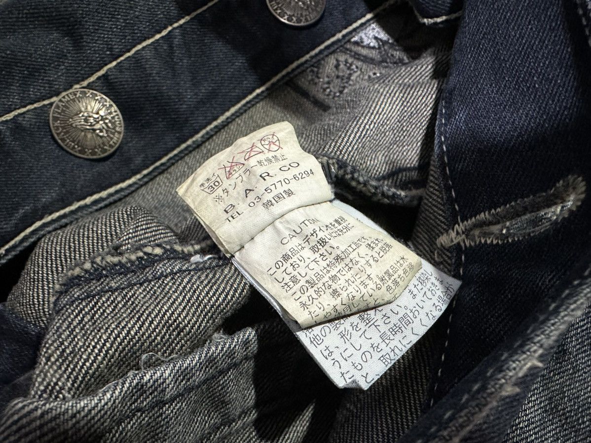 Japanese Brand 🔥Sick Y2K Black Flame Overalls Denim Size US 34 / EU 50 - 15 Thumbnail