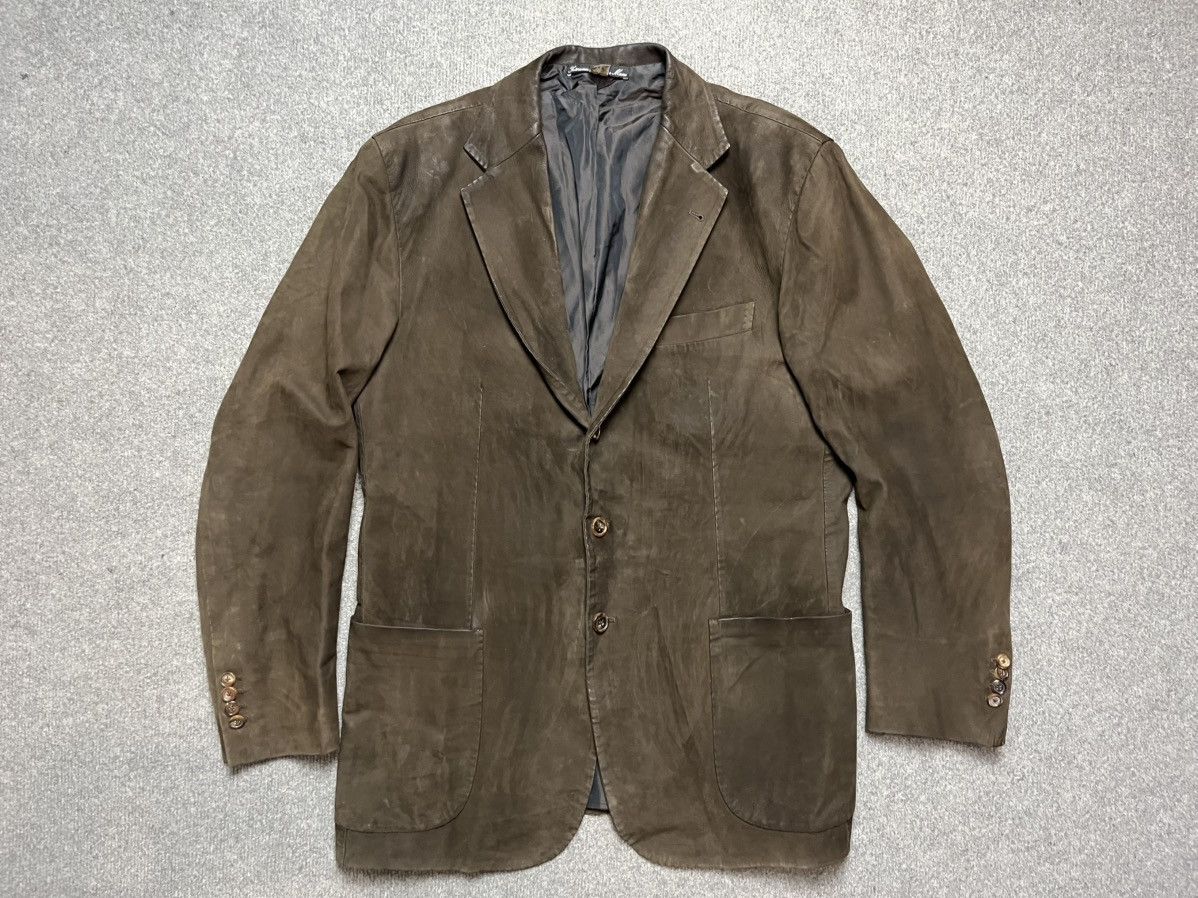 Designer Sartoria Chiaia suede blazer Size 44R - 2 Thumbnail