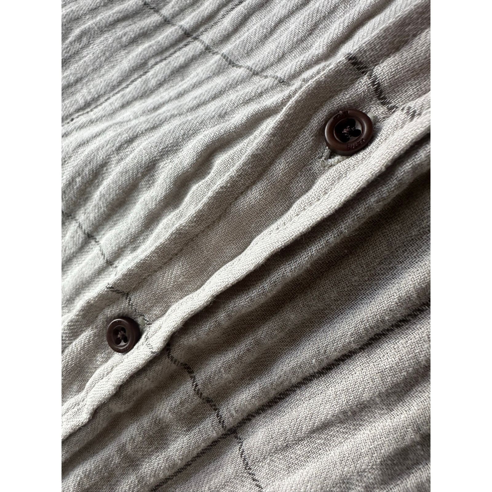 Katin Katin Monty Shirt Mens Gray Linen Short Sleeve Button Up M Size US M / EU 48-50 / 2 - 5 Thumbnail