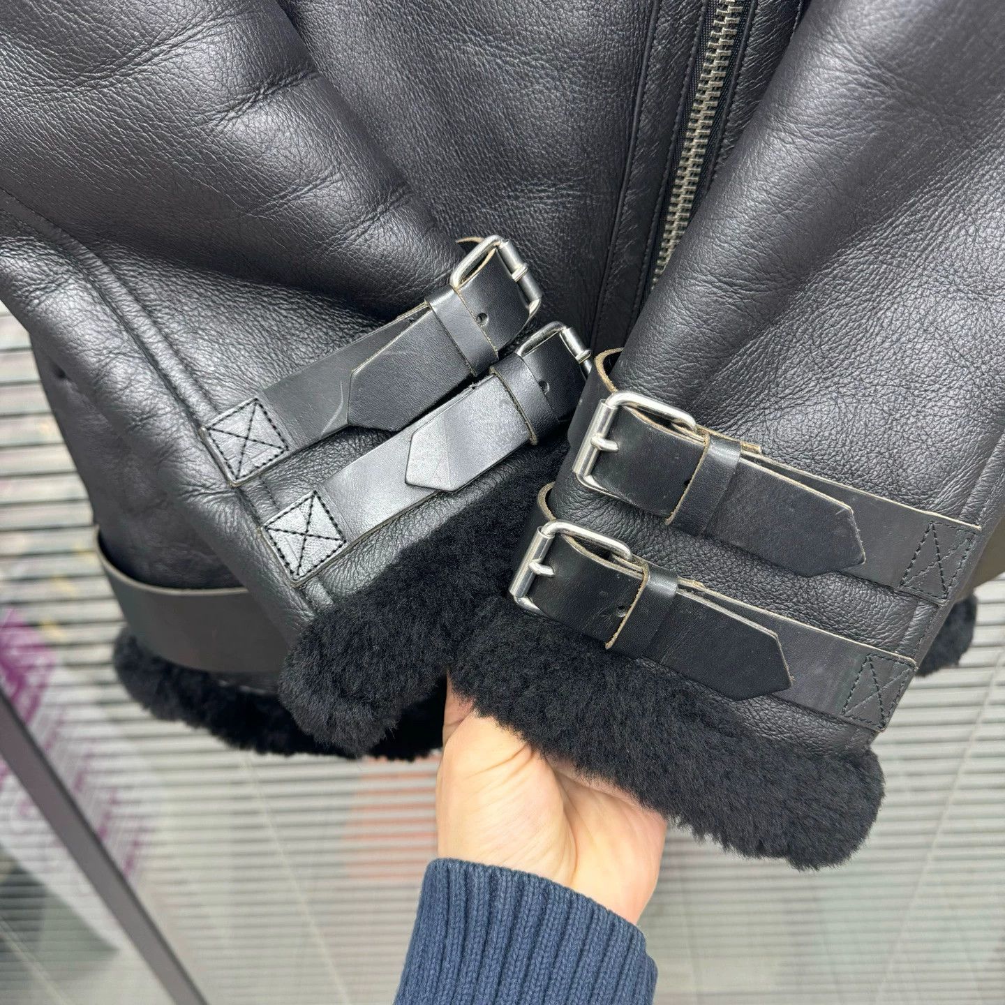 Acne Studios AcneStudios Black Shearling Long-Sleeved Jacket Size US XXS / EU 40 - 5 Thumbnail
