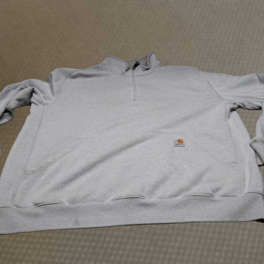Carhartt Carhartt Sweatshirt Mens XL White Force Relaxed Fit Quarter Zip Pullover Size US XL / EU 56 / 4 - 1 Thumbnail