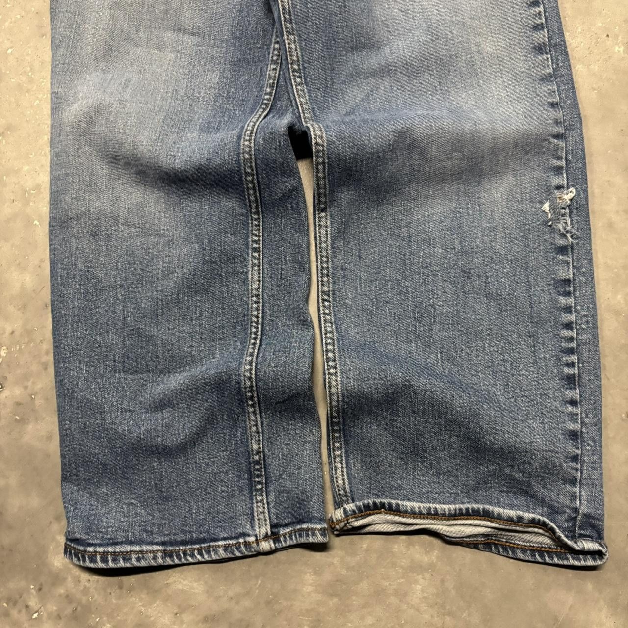 Japanese Brand × Vintage Crazy Vintage Y2K/2000s Grunge Faded Medium Wash Loose Fit Denim Jeans! Size US 36 / EU 52 - 6 Thumbnail