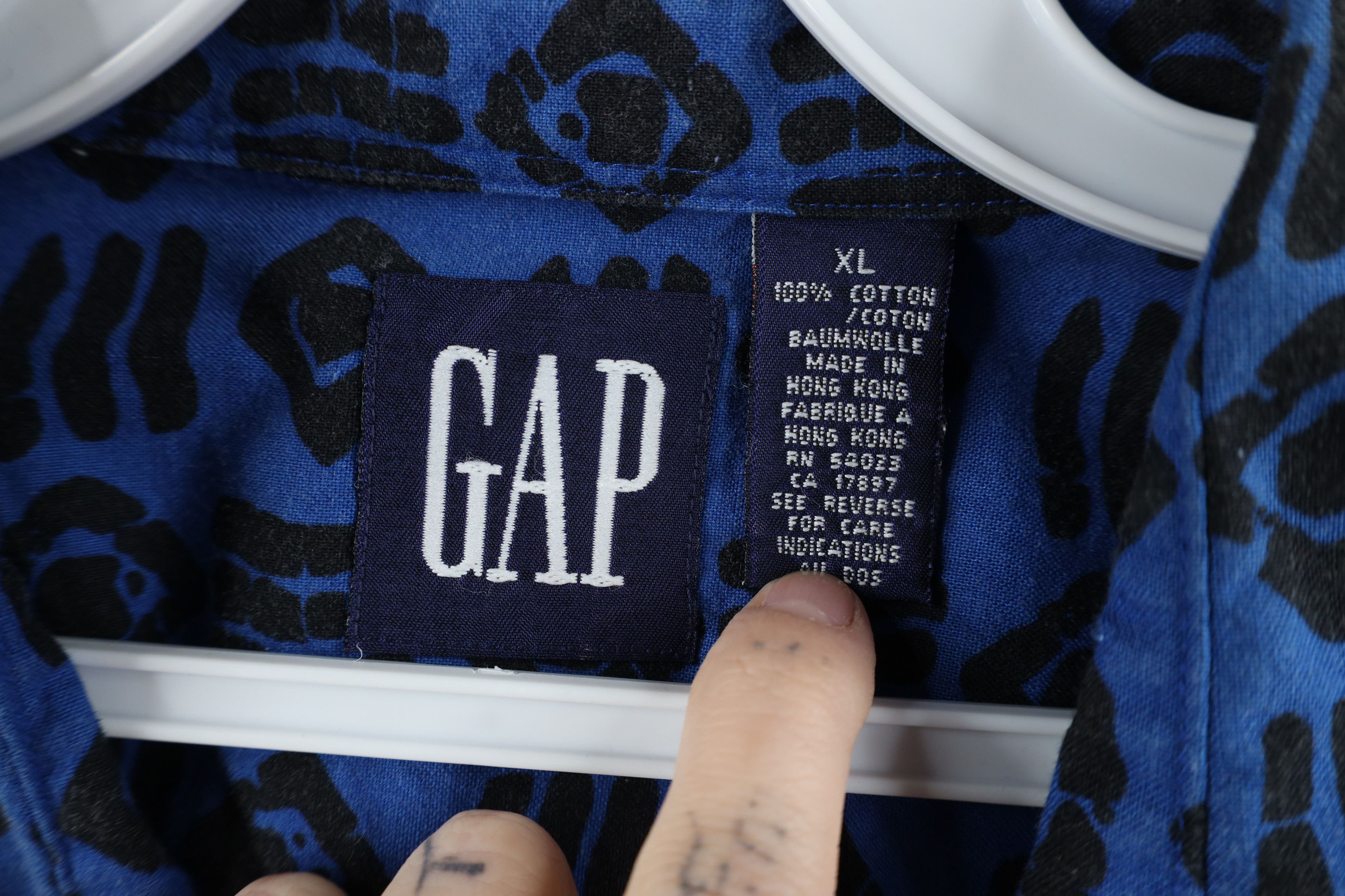 Gap × Vintage Vintage 90s Gap Geometric Collar Short Sleeve Button Shirt Size US XL / EU 56 / 4 - 10 Thumbnail