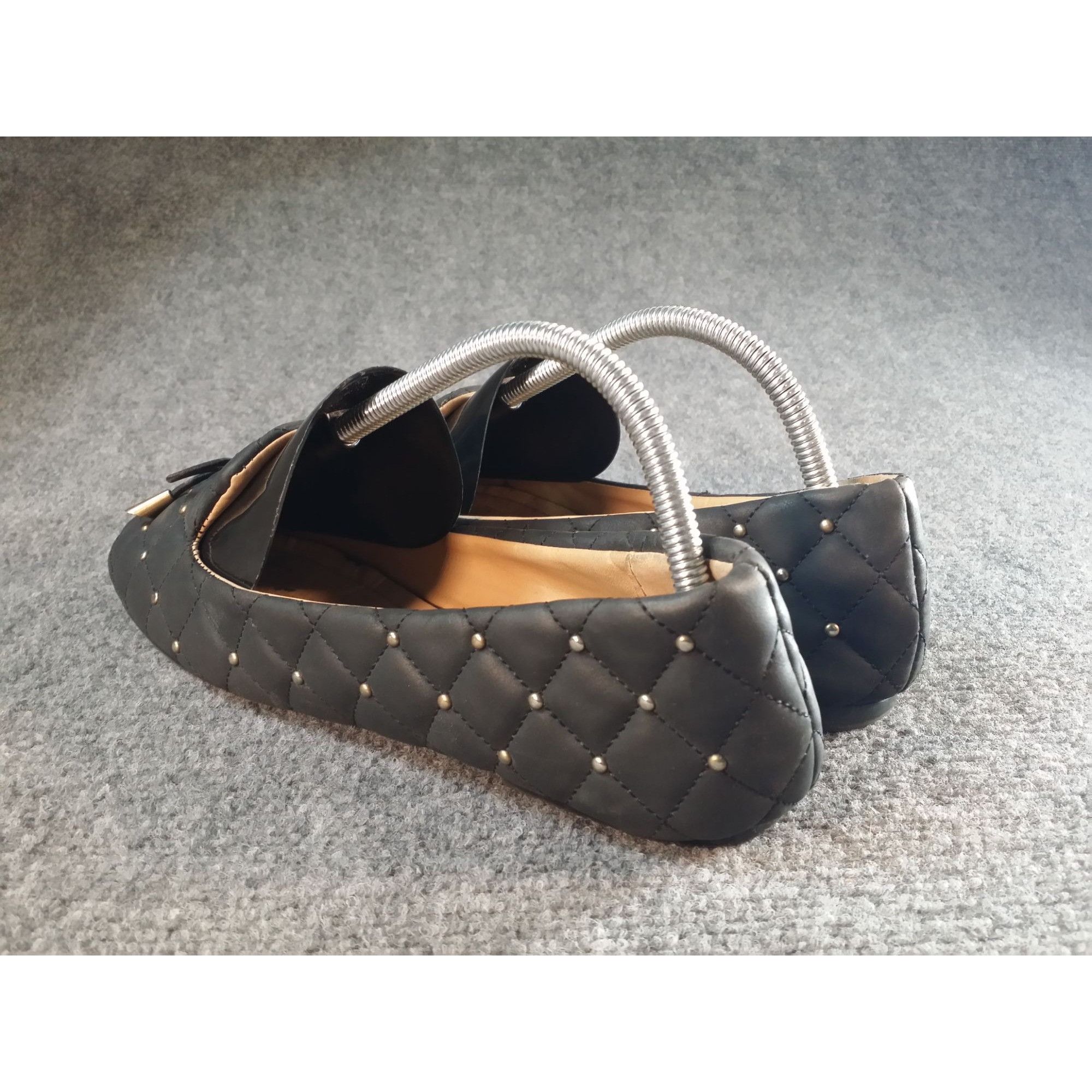 Seven 7 Seven 7 Quilted Stud Ballet Flats Women Sz 10 Black Bow Low Size US 10 / IT 40 - 2 Thumbnail