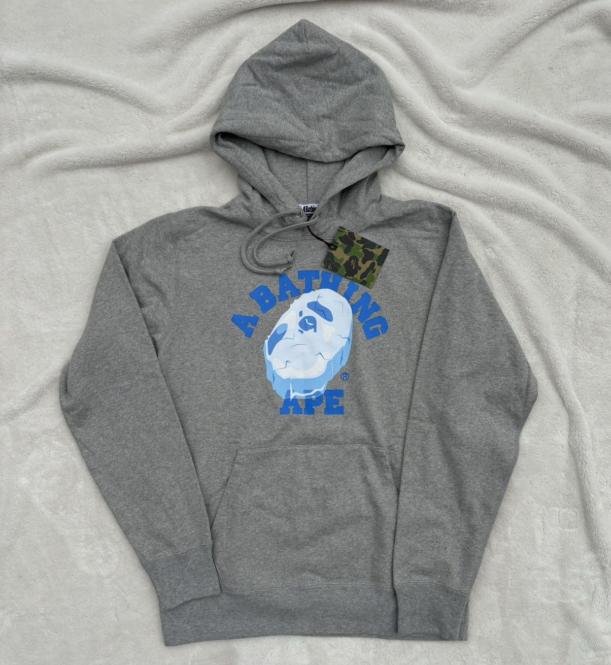 Bape Bape Grey ‘Winter Collection’ Logo Hoodie Size US XL / EU 56 / 4 - 1 Thumbnail