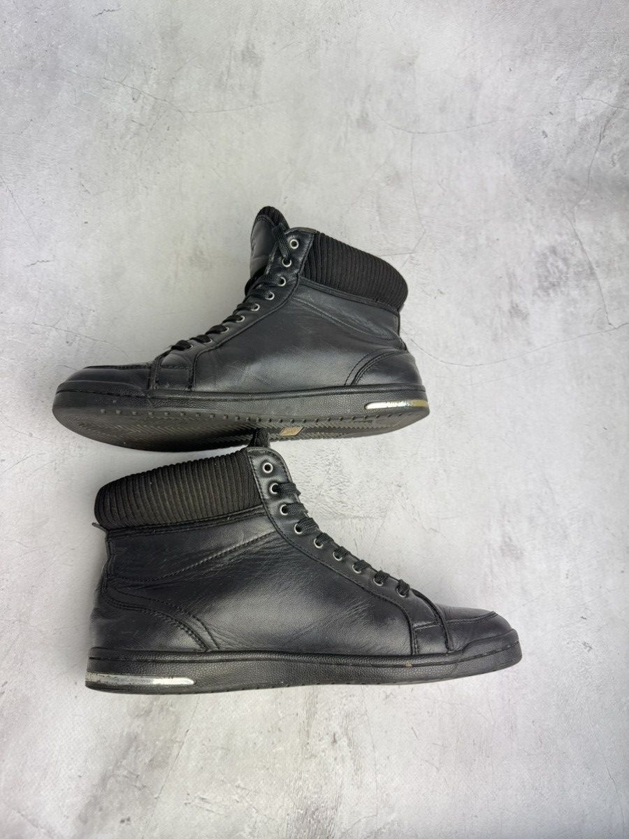 Dolce & Gabbana Dolce & Gabbana Mouse High Top Sneakers Black Leather Size US 8.5 / IT 38.5 - 6 Thumbnail