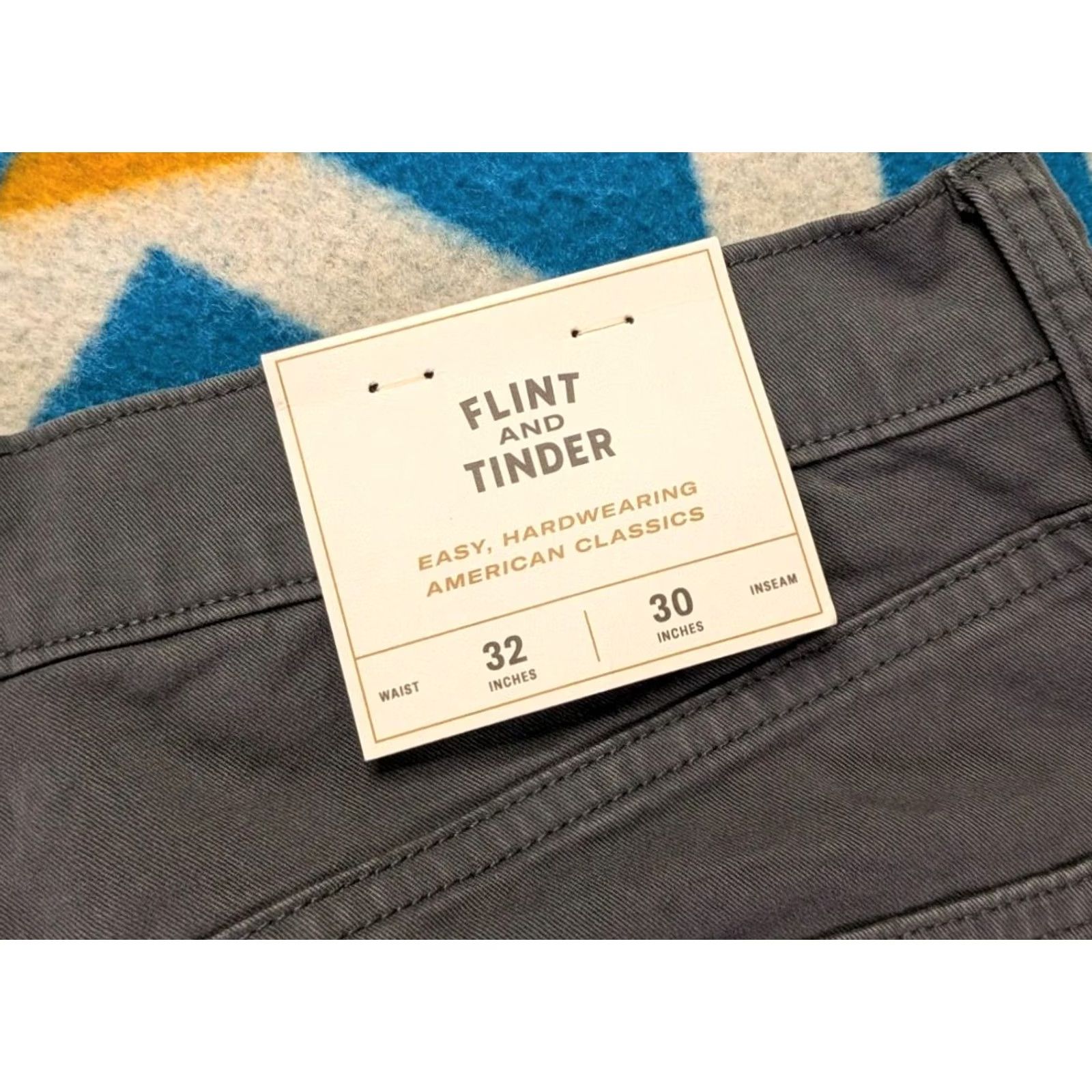 Flint And Tinder Flint & Tinder Chino Pants 32x30 Tapered Fit Cotton Spandex Mens Size US 32 / EU 48 - 3 Thumbnail