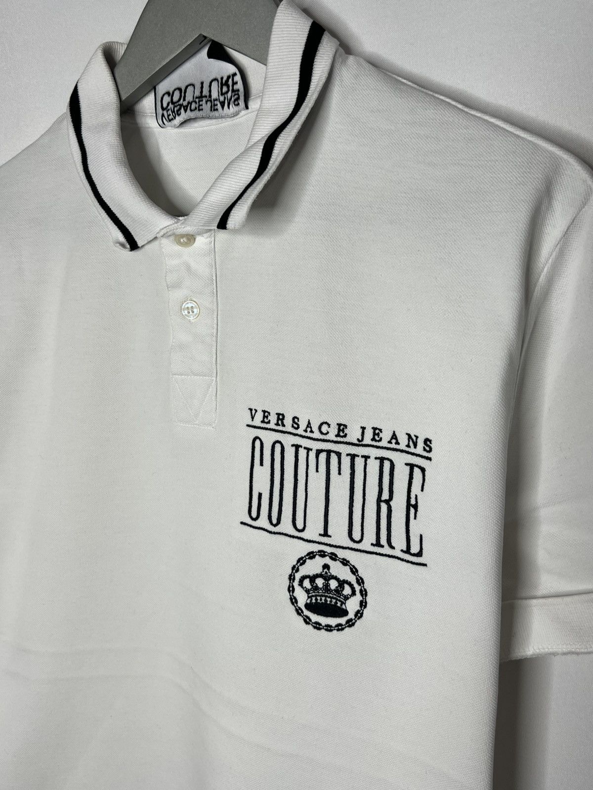 Versace Versace Jeans Couture Big Logo Luxury Polo Shirt Tee Size US XL / EU 56 / 4 - 3 Thumbnail