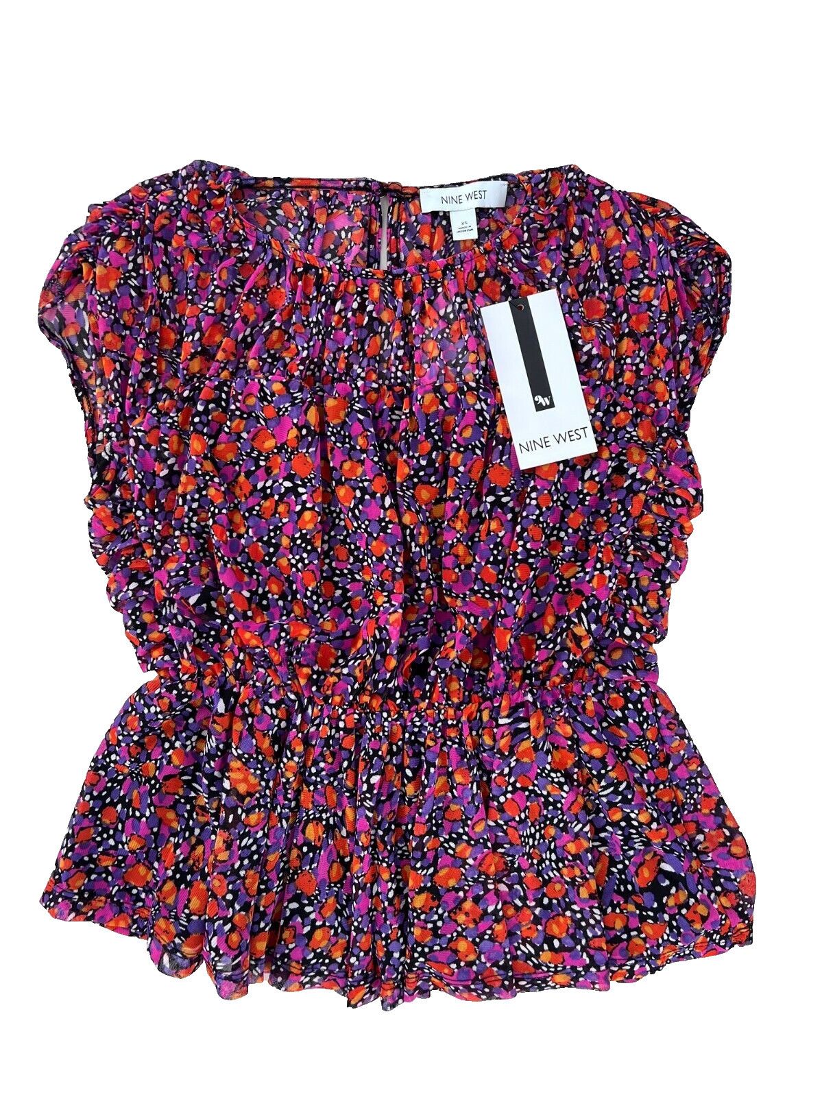 Nine West Nine West Floral Blouse Top ( XS ) Size XS / US 0-2 / IT 36-38 - 1 Thumbnail