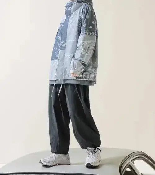 Japanese Brand 21SS Indigo Union Japan Black Minimal Casual Lantern Pants Size US 31 - 2 Thumbnail