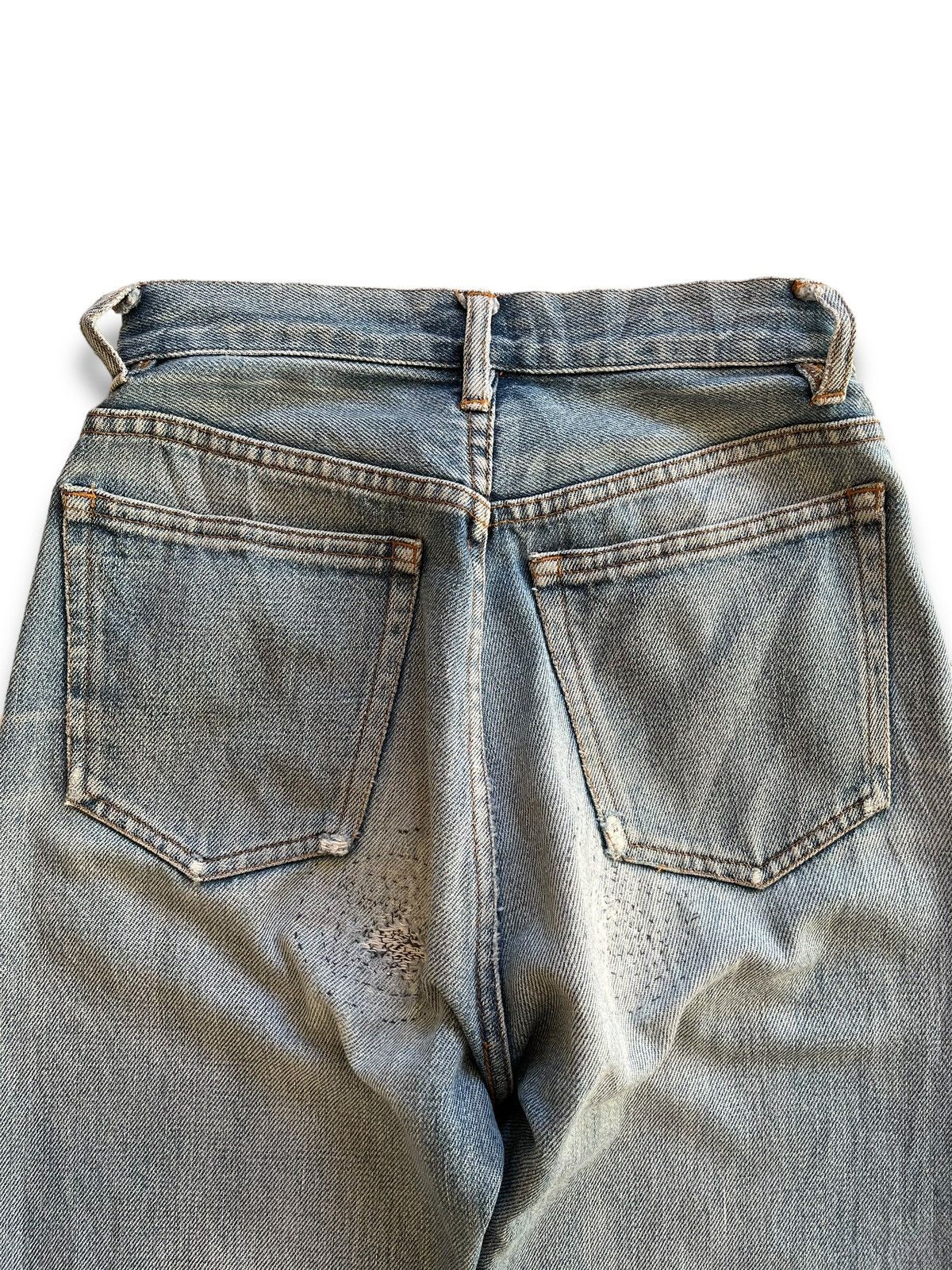 A.P.C. Vintage APC Rue De Fleurus Paris Selvedge Distressed Jeans Size 22" - 8 Thumbnail