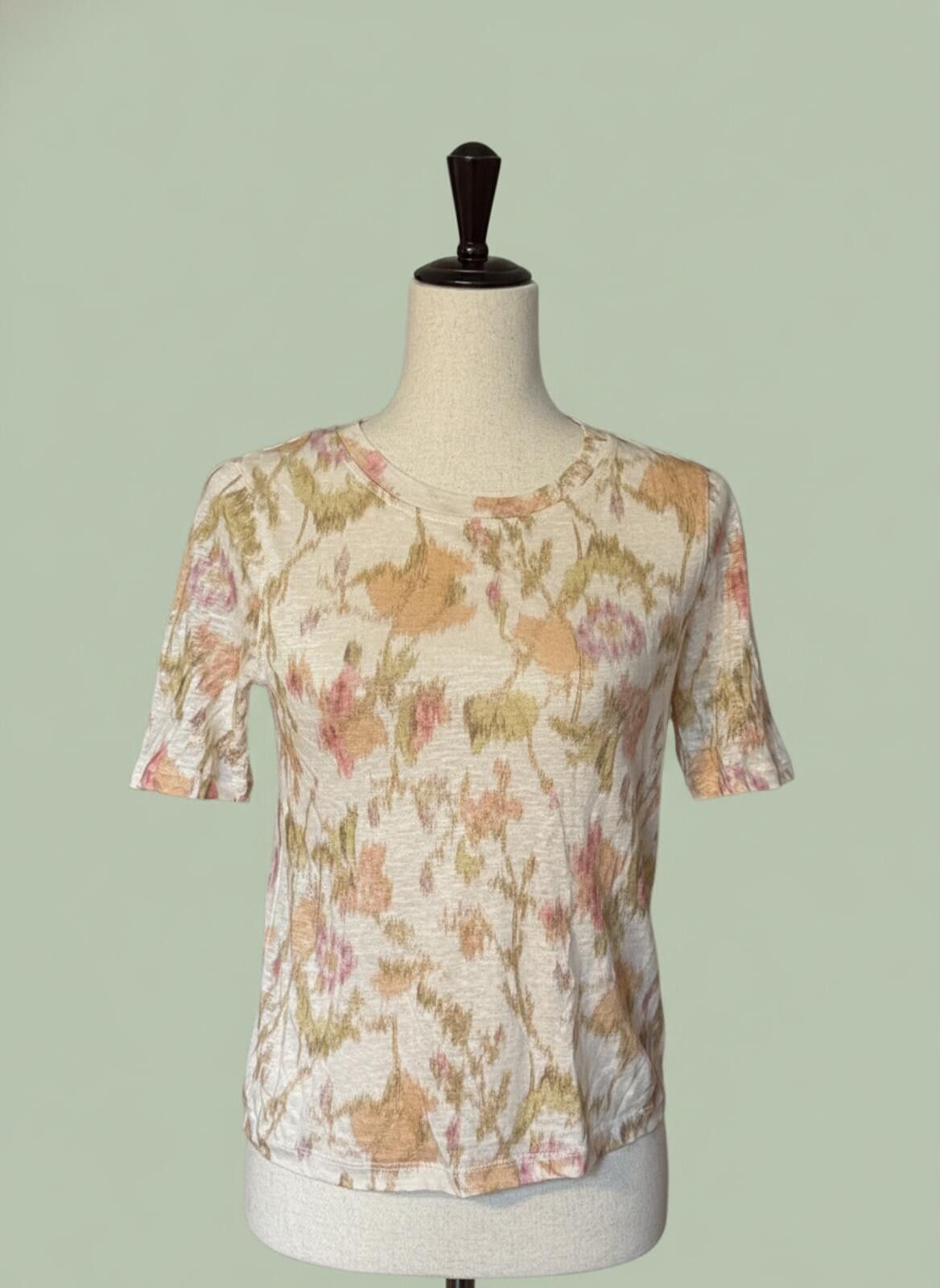Other Rebecca Taylor Floral Patterned Lightweight Short Sleeve Top Size XS / US 0-2 / IT 36-38 - 1 Thumbnail