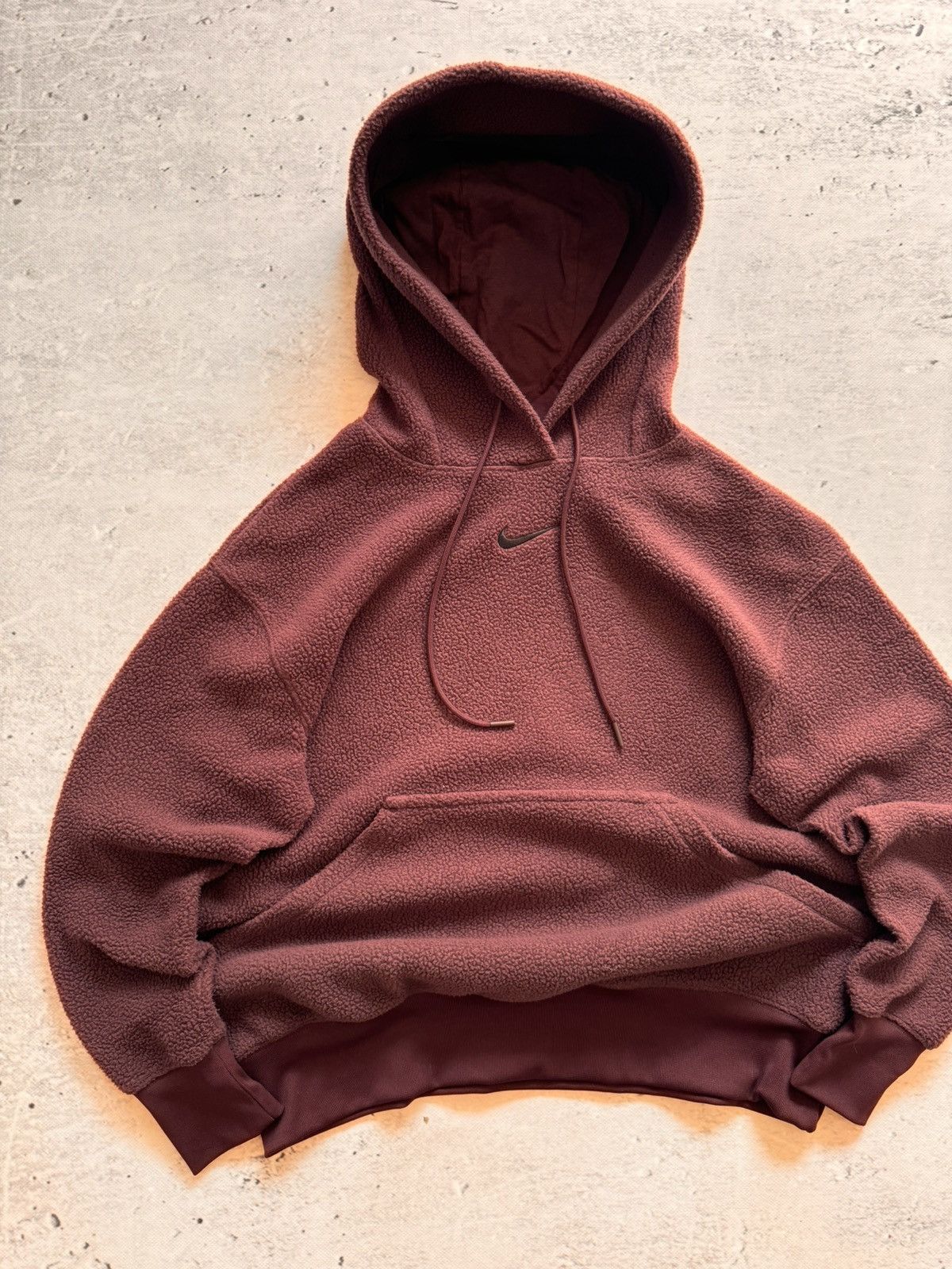 Nike × Vintage NIKE TEDDY VINTAGE CENTER LOGO OVERSIZE BOXY HOODIE Size US S / EU 44-46 / 1 - 2 Thumbnail