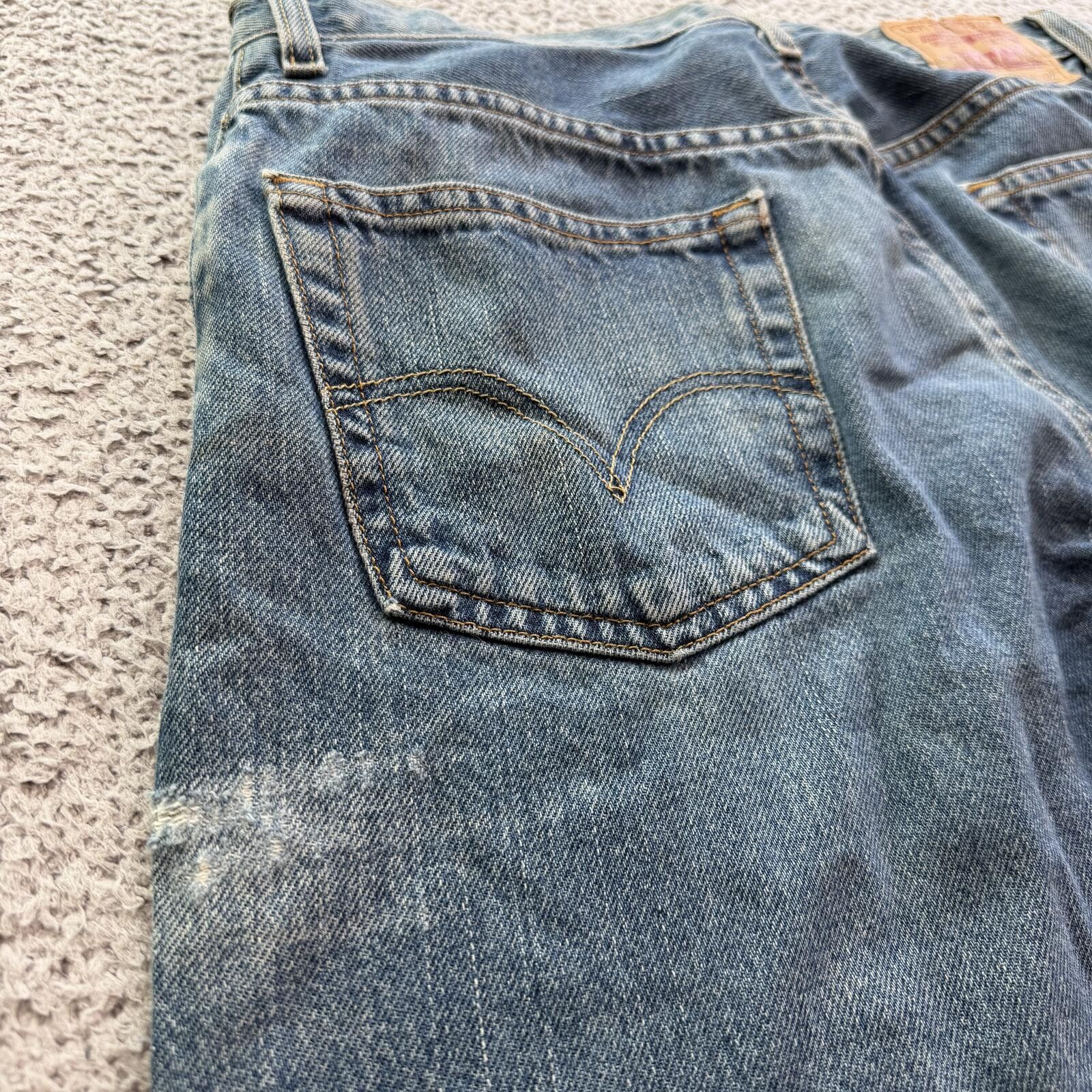 Levi's Vintage Y2K Levis 505 Regular Fit Light Wash Jeans 34x32 Size US 34 / EU 50 - 9 Thumbnail