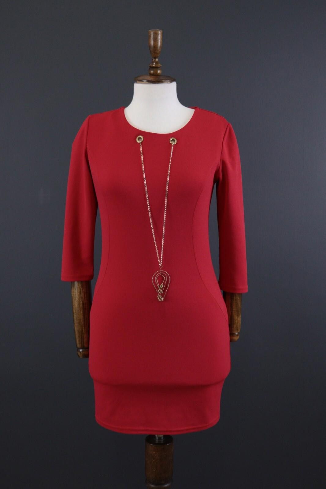 Designer Elisabetta Franchi Red Evening Bodycon Dress Dress Size 38 Size M / US 6-8 / IT 42-44 - 1 Thumbnail