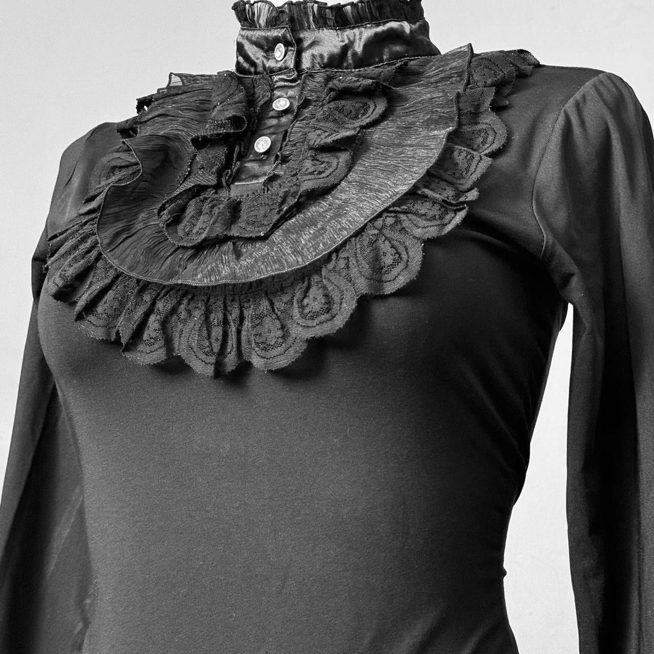 Vintage Unique gothic avant-garde Coquette Victorian lace blouse Size S / US 4 / IT 40 - 3 Thumbnail