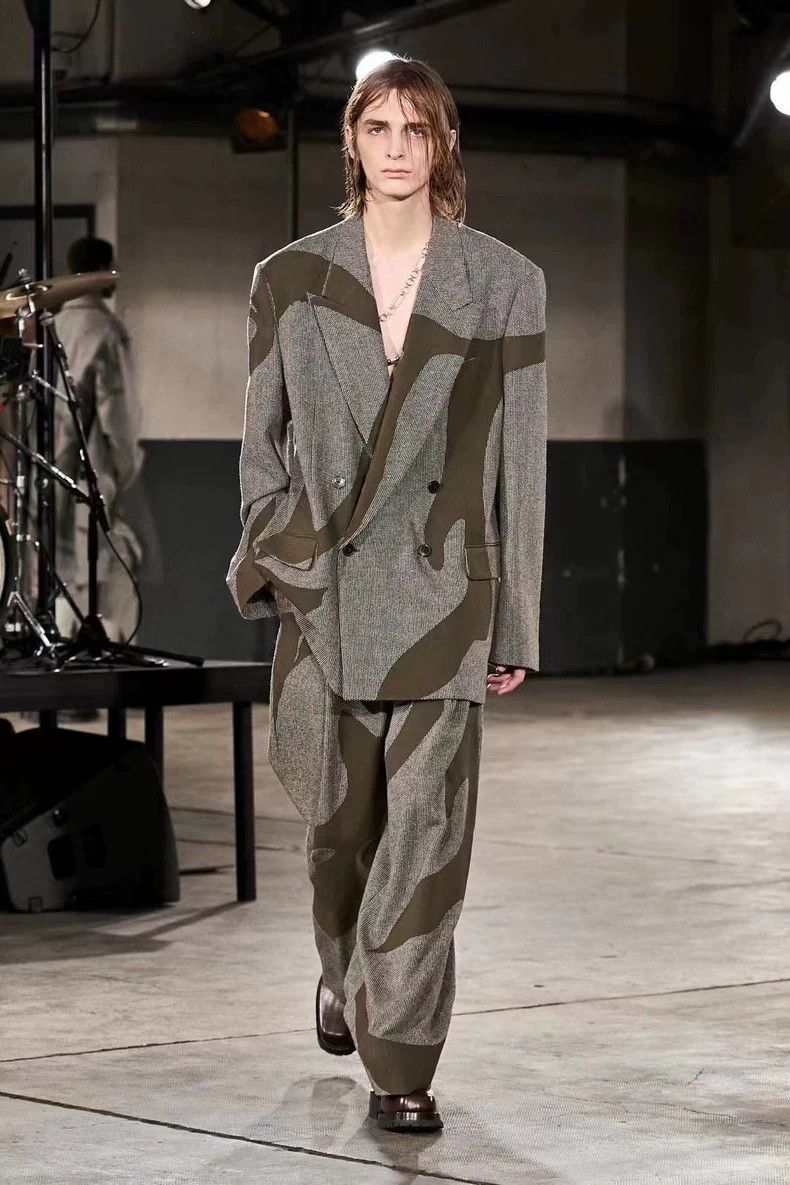 Dries Van Noten Dries Van Noten Wool Straight-Leg Trousers Size US 30 / EU 46 - 1 Thumbnail