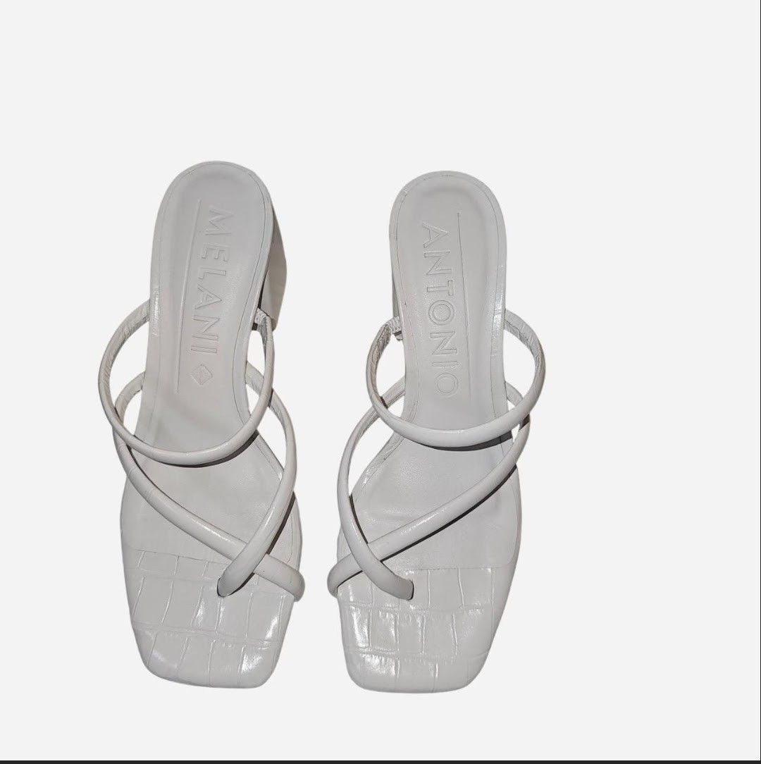 Other Antonio Melani White Almond leather sandals Size US 7.5 / IT 37.5 - 1 Thumbnail